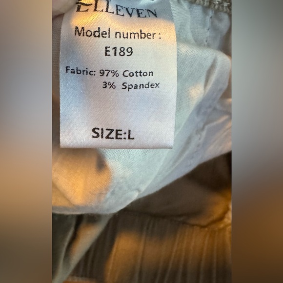 Bermuda Cargo, Elastic High Waist 6 Pockets 7in Inseam Summer Jorts for Women - Picture 12 of 13